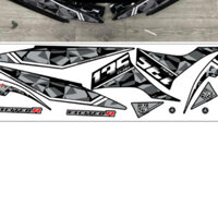 TEM EXCITER R 135 BẢN THÁI XÁM ĐEN CAO CẤP, TEM THIẾT KẾ 3 LỚP SIÊU DÍNH