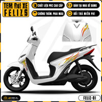 Tem Feliz S Thiết Kế Lửa Thiêng | FELIZ-01 | Team Decal Rời Hình Dán Xe Máy Điện Vinfast Chống Nước Bền Màu