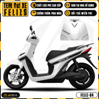 Tem Feliz S Thiết Kế Lửa Thiêng | FELIZ-04 | Team Decal Rời Hình Dán Xe Máy Điện Vinfast Chống Nước Bền Màu