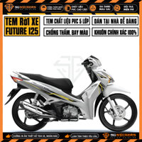 Tem Future 125 2012 - 2022 Đẹp Dễ Dán Tại Nhà | FU-04 | Team Decal Dán Xe Future FI 125 Màu Xám Đen Trắng Vàng