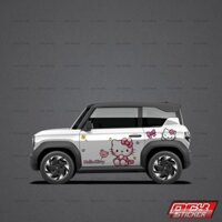 Tem Hello Kitty Dán Trang Trí Ô tô , Xe Tải , Xe Hơi| Tem Decal PVC 3 Lớp Không Thấm Nước, Không Phai Màu |Decal Sticker