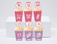 Tem hộp đựng bắp rang bơ baby girl