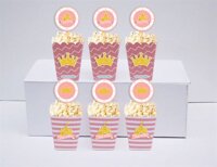 Tem hộp đựng bắp rang bơ Vương Miện Bé Gái