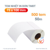 Tem in nhiệt, tem nhãn 75x100mm VAYO dành cho TMĐT - loại 50m, tự dính, chống nước