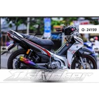 Tem Jupiter Z1 - cam dán xe đen trắng - Rời không bay màu