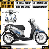 Tem Liberty Phong Cách Cá Tính | LBT-19 | Decal Dán Xe Máy Liberty 125 Cao Cấp Chống Nước Bền Màu Dễ Dán Tại Nhà