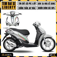 Tem Liberty Thiết Kế Cờ Italy Đức | LBT-15 | Decal Dán Xe Máy Liberty 125 Chống Nước Bền Màu Dễ Dán Tại Nhà