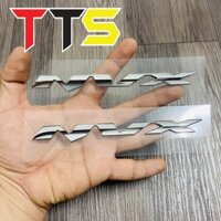 Tem logo 3D chữ nổi NVX chất liệu nhựa cứng zin dán trang trí dàn áo xe Yamaha Nvx các đời