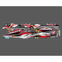 tem lửa sonic trắng đen đỏ cho xe trắng