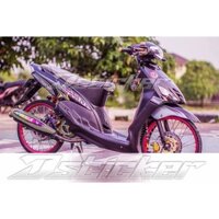 Tem Mio Amore ngôi sao - mẫu Thái dán xe đen