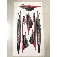 Tem Mio Sporty lửa dán cho xe đen - không bay màu