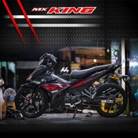 Tem mx king dán cho xe exciter 150 dàn áo đen bóng chất,tem rời in decal trắng 3 lớp không bay màu