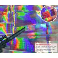 tem niêm phong 7 màu vuông hồng to độc quyền