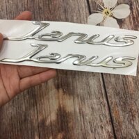 Tem Nổi Chữ Janus cho xe máy Janus - Tem chữ Janus màu bạc - G248