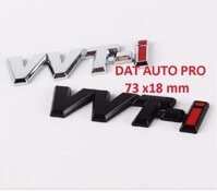 Tem Nổi kim loại 3D VVT-i sport màu inox.