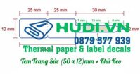 Tem nữ trang PVC 50x12mm khử keo – Decal in mã vạch tiệm vàng | Hudi.vn