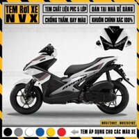 Tem NVX Aerox Cho Xe Màu Đen, Xanh, Trắng, Đỏ | NVX02 | Decal Chống Nước, Bền Màu Dán Xe NVX 2017 - 2021
