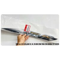 Tem ốp sườn Wave Bụng 2013, 14, 15 Đen 25M Trái ( chử Anpha Cam chử Wave Chấm Bi ) ( 1 miếng ) 86645KWYA30ZD