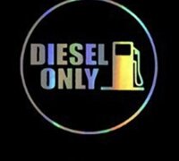 Tem phân biệt Xe ô tô đổ  dầu, decal dán nắp bình xăng - B