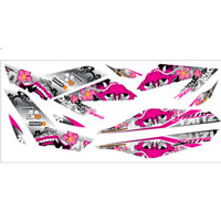 TEM RAIDER CHẾ SATRIA MỚI , MẪU TEM CAO CẤP ĐẦU LÂN HỒNG TRẮNG ĐẸP NHẤT