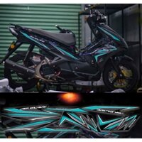 Tem rời 3 lớp Air Blade 2013 chế nhiều màu dán xe đen