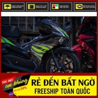 Tem rời Airblade 2020 xe đen - mẫu lửa xanh lá