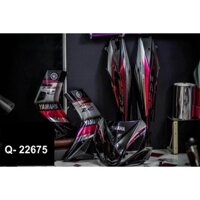 Tem rời chất liệu CROM, LC hồng Exciter 135 đời 2006-2010. Dán xe màu đen, tùy chỉnh theo yêu cầu
