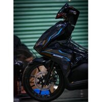 Tem rời dán xe AB Air Blade đen 2016 đên 2019 đen mẫu cover chỉ xanh đẹp , tem 3 lớp bền màu
