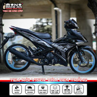 Tem Rời Dán Xe Exciter 150 Mẫu Chữ Y15ZR Xám Đen Trắng ,tem dán xe cực chất, decal dán xe siêu bền màu chống thấm nước