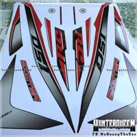 Tem rời dán xe Exciter 150 màu đen. RC đen đỏ, Decal cao cấp không bay màu, chống nước P1