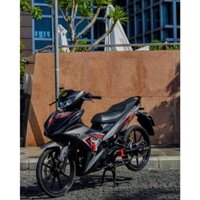 Tem Rời Dán Xe Exciter 150 Mẫu King Drag Xám Đỏ Đen Cực Hot, Hàng 3 Lớp Chất Lượng Cao Quyen Decal - Phong Decal