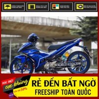 Tem Rời Dán Xe Exciter 150 Mẫu Chỉ Xanh Trắng Đen Chữ MX King
