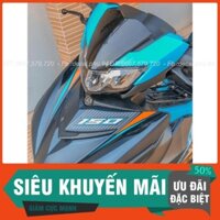 Tem Rời Dán Xe Exciter 150 Sniper đen xanh nhám