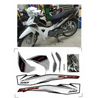 Tem rời dán xe honda blade xe trắng