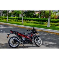 Tem Rời Dán Xe Raider FI Mẫu King Drag Đỏ Đen Cực Hot, Hàng 3 Lớp Chất Lượng Cao Decal 1668