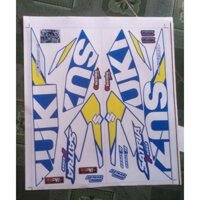 Tem rời dán xe satria xanh