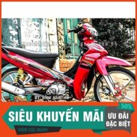 Tem Rời Dán Xe Sirius Đỏ yếm đen
