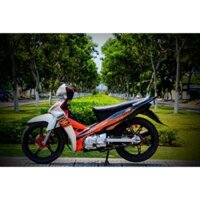 Tem Rời Dán Xe Sirius Mẫu Cam Bạc Đen