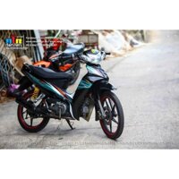 Tem Rời Dán Xe Sirius Mẫu Hoa Văn Chữ Spark Z Xanh Đen