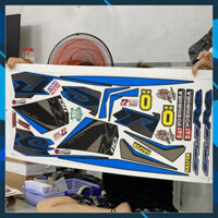 Tem rời dán xe sirius mẫu rc xanh dán xe đen nhanm