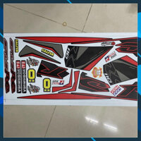 Tem rời dán xe sirius mẫu RC phối đỏ đen nhám