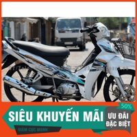 Tem Rời Dán Xe Sirius Trắng lửa xanh