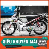 Tem Rời Dán Xe Sirius Trắng Đen Spark