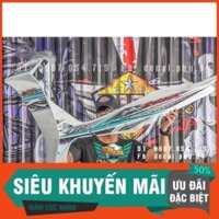 Tem Rời Dán Xe Sirius trắng phối tem xanh lục bảo- đen 1