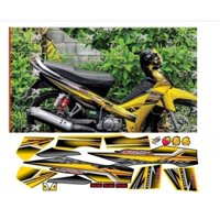 Tem rời dán xe sirius vàng đen, tem 3 lớp siêu bền