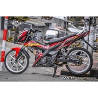 Tem Rời Dán Xe Sonic Mẫu Zin Đỏ Đen Vàng Bạc Chấm Bi