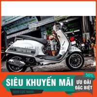 Tem Rời Dán Xe vespa trắng đen Christian Dior