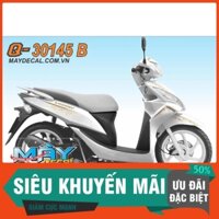 Tem Rời Dán Xe Visio trắng hoa văn