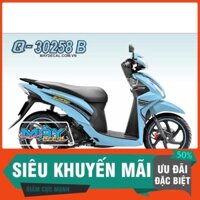 Tem Rời Dán Xe Visio xanh chỉ đen