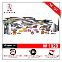 Tem rời dán xe wave 100 2016 bạc den - Bi Decal